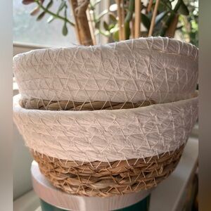 10 pcs Assorted set of Philippine hand woven straw baskets